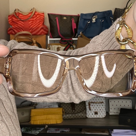 Gucci Square Crystal Acetate Sunglasses with Case GG1510/S 66.16.120 - Picture 4 of 13